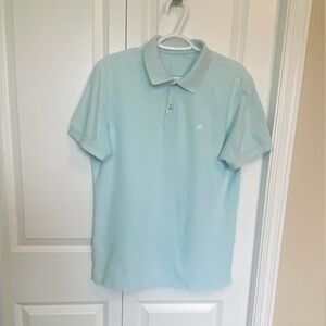 Banana Republic men’s cotton pique polo in light aqua, size large